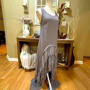 Beautiful layered grey long dress